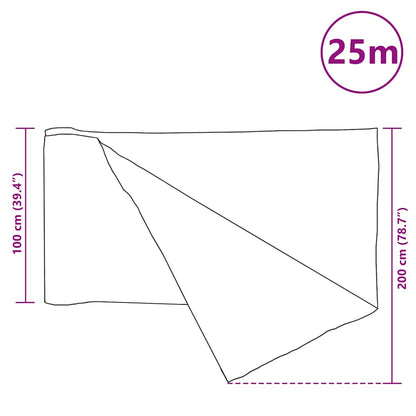Zaunblende 1X25 M Hdpe 75 G/M² Schwarz