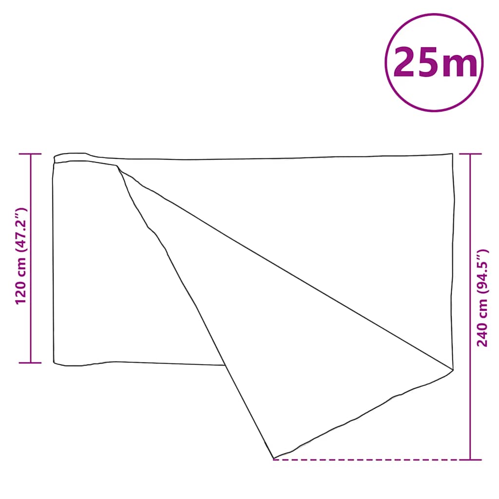 Zaunblende 1,2X25 M Hdpe 75 G/M² Schwarz