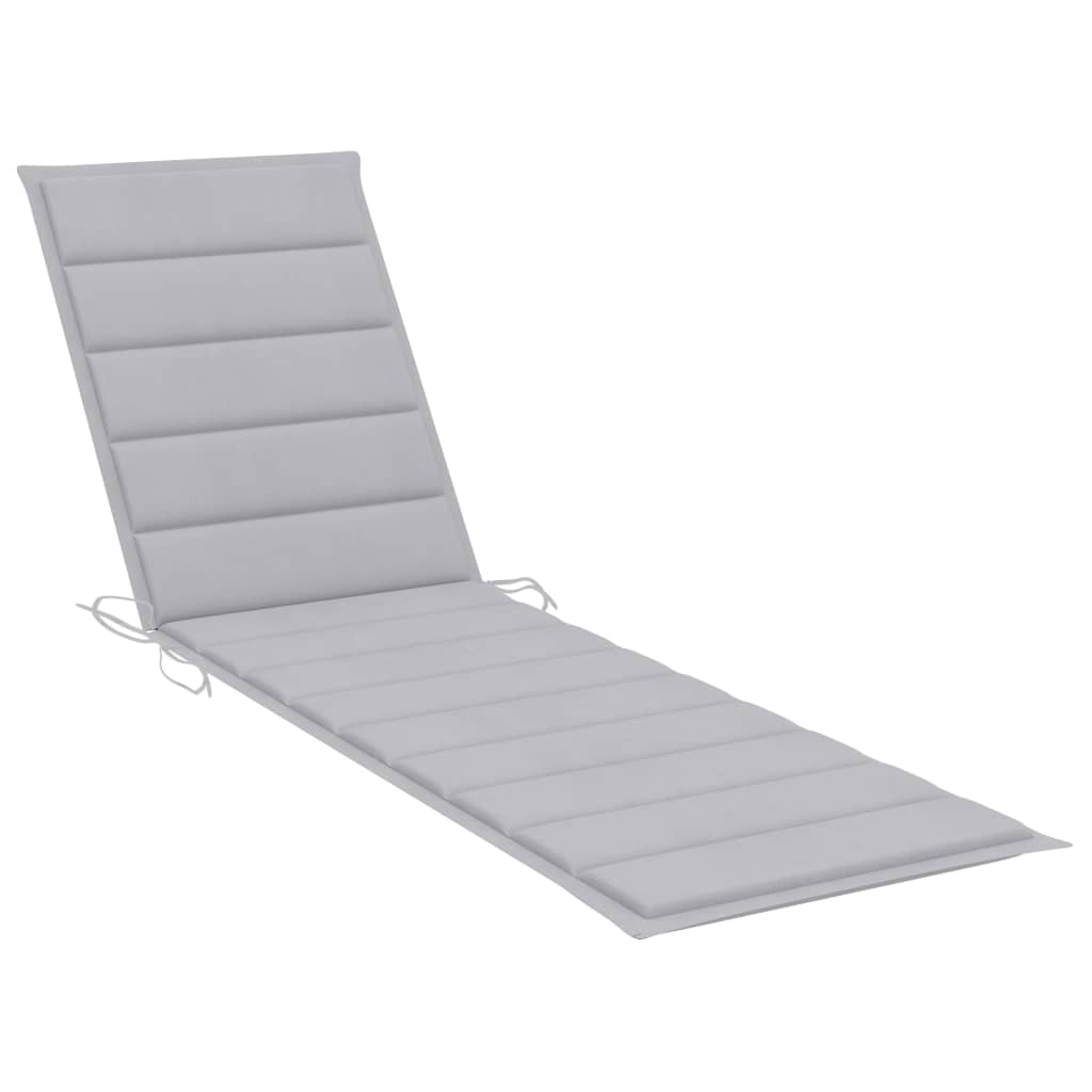 Sonnenliege Mit Auflage Massivholz Teak