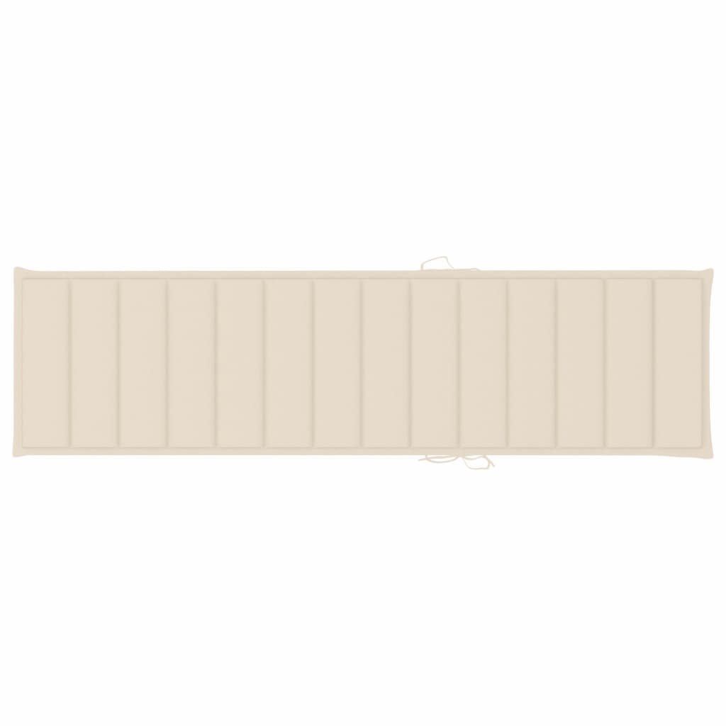Sonnenliege Mit Auflage Massivholz Teak