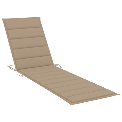 Sonnenliege Mit Auflage Massivholz Teak