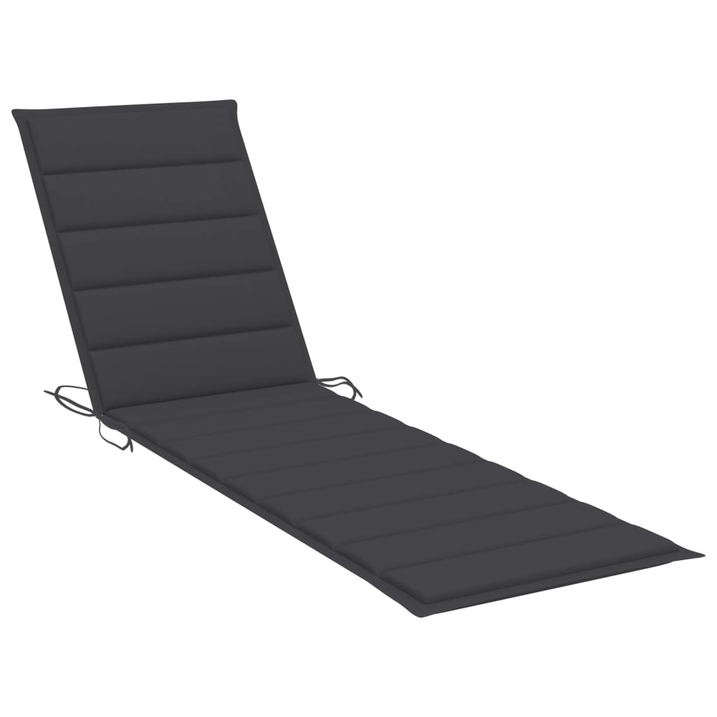 Sonnenliege Mit Tisch Und Auflage Massivholz Teak