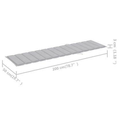 Sonnenliege Mit Tisch Und Auflage Massivholz Teak