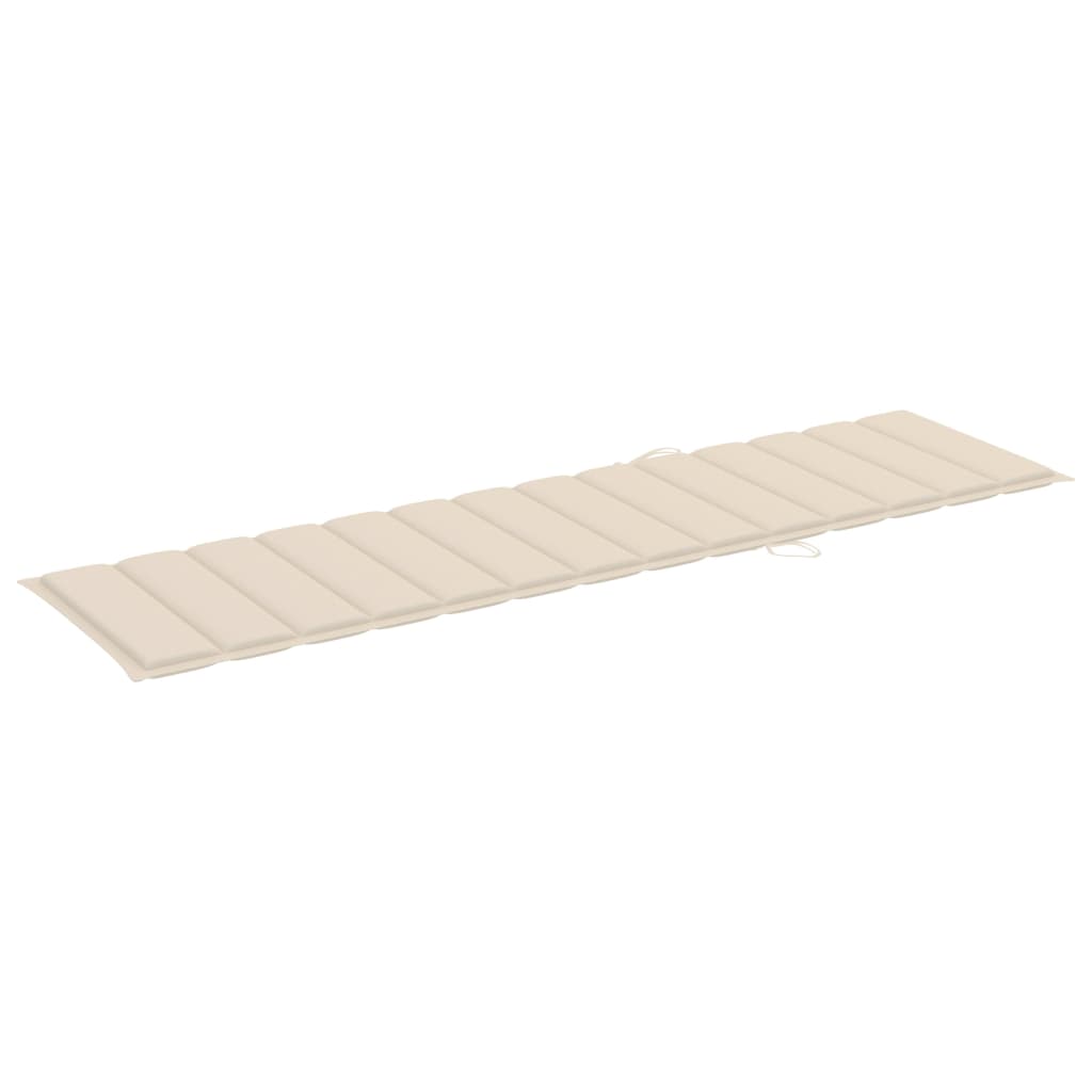 Sonnenliege Mit Tisch Und Auflage Massivholz Teak