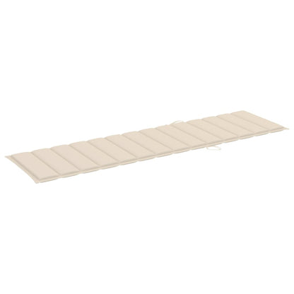 Sonnenliege Mit Tisch Und Auflage Massivholz Teak