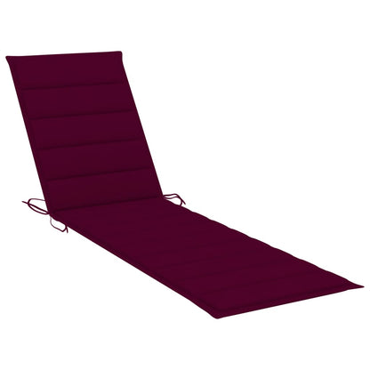 Sonnenliege Mit Tisch Und Auflage Massivholz Teak