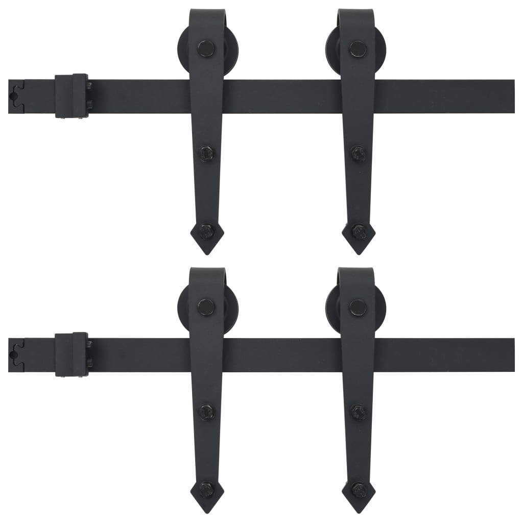Schiebetür-Beschlagsätze 2 Stk. 200 Cm Stahl