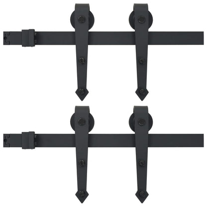 Schiebetür-Beschlagsätze 2 Stk. 200 Cm Stahl