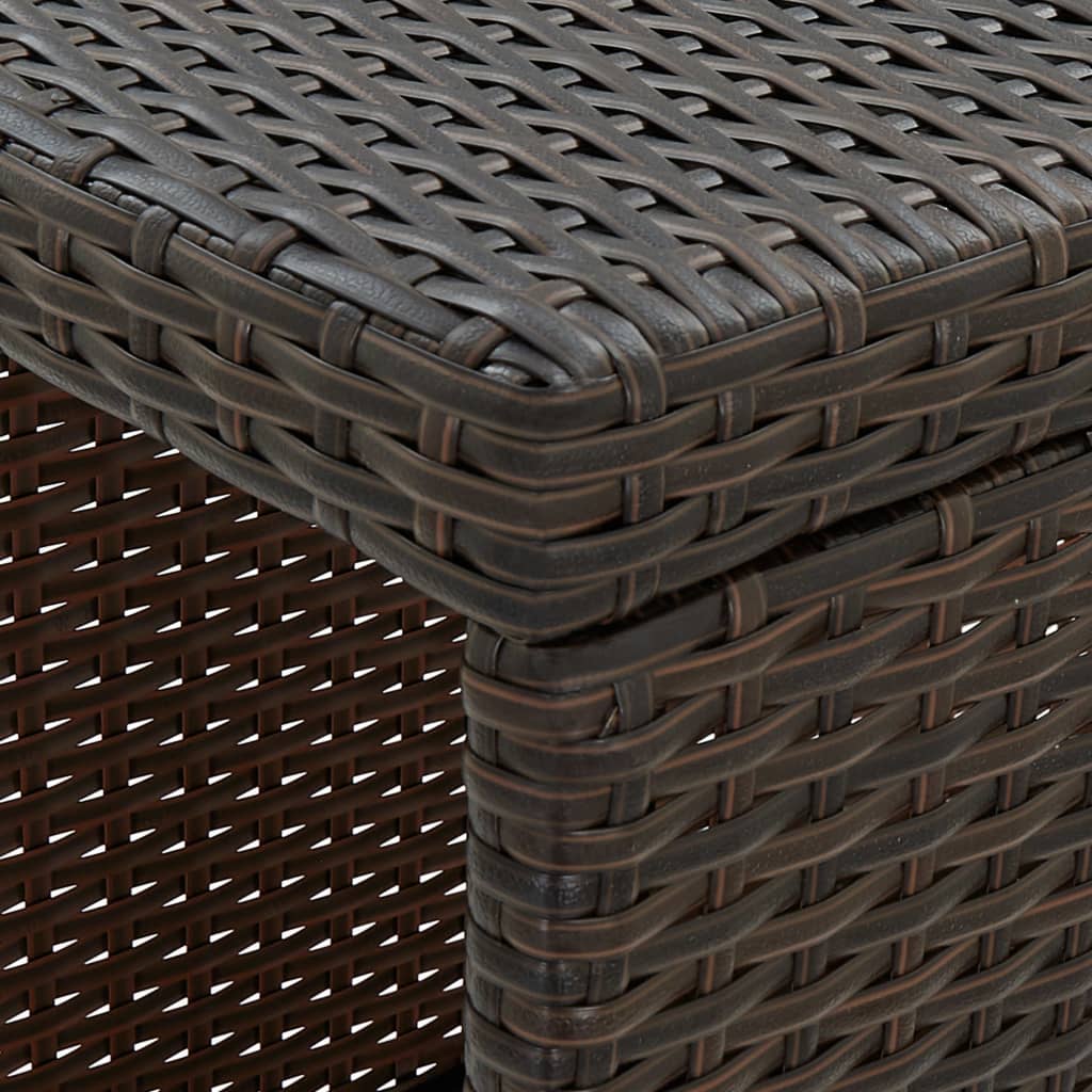 5-Tlg. Gartenbar-Set Mit Kissen Poly Rattan