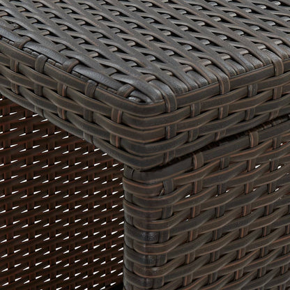 5-Tlg. Gartenbar-Set Mit Kissen Poly Rattan