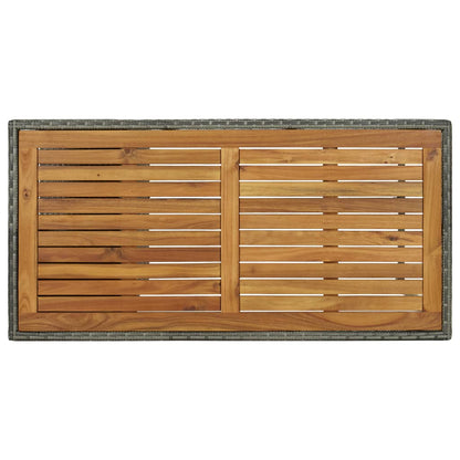 5-Tlg. Gartenbar-Set Mit Kissen Poly Rattan Grau