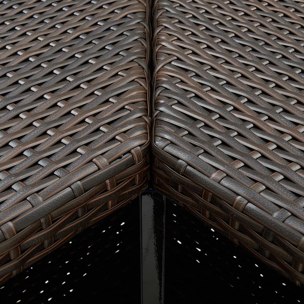 4-Tlg. Gartenbar-Set Mit Kissen Poly Rattan