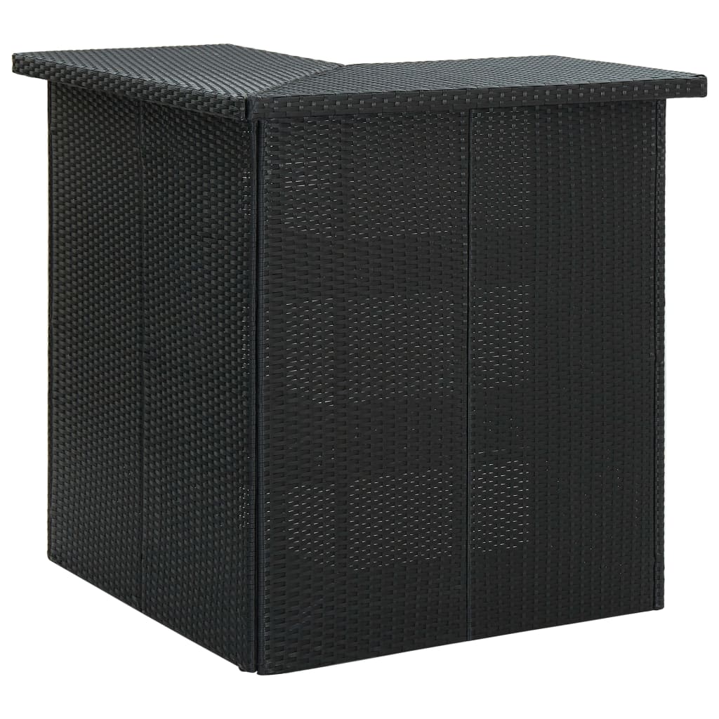 4-Tlg. Gartenbar-Set Mit Kissen Poly Rattan