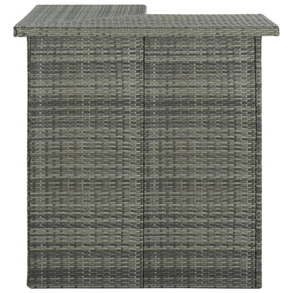 4-Tlg. Gartenbar-Set Mit Kissen Poly Rattan
