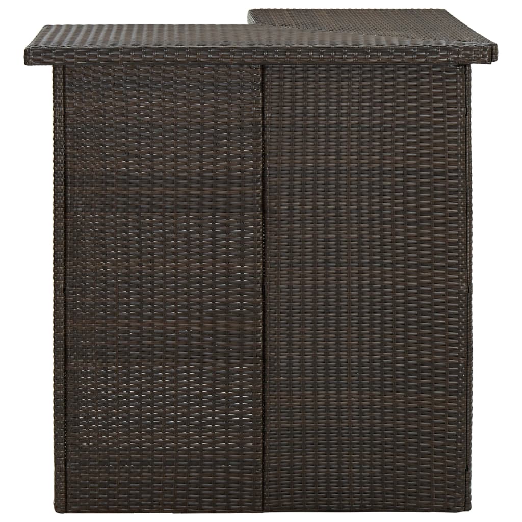 8-Tlg. Gartenbar-Set Mit Kissen Poly Rattan