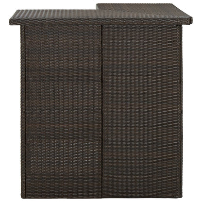 8-Tlg. Gartenbar-Set Mit Kissen Poly Rattan