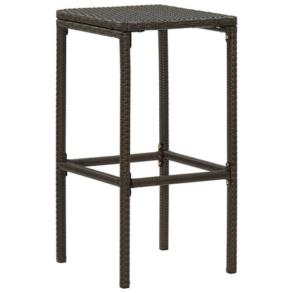 8-Tlg. Gartenbar-Set Mit Kissen Poly Rattan