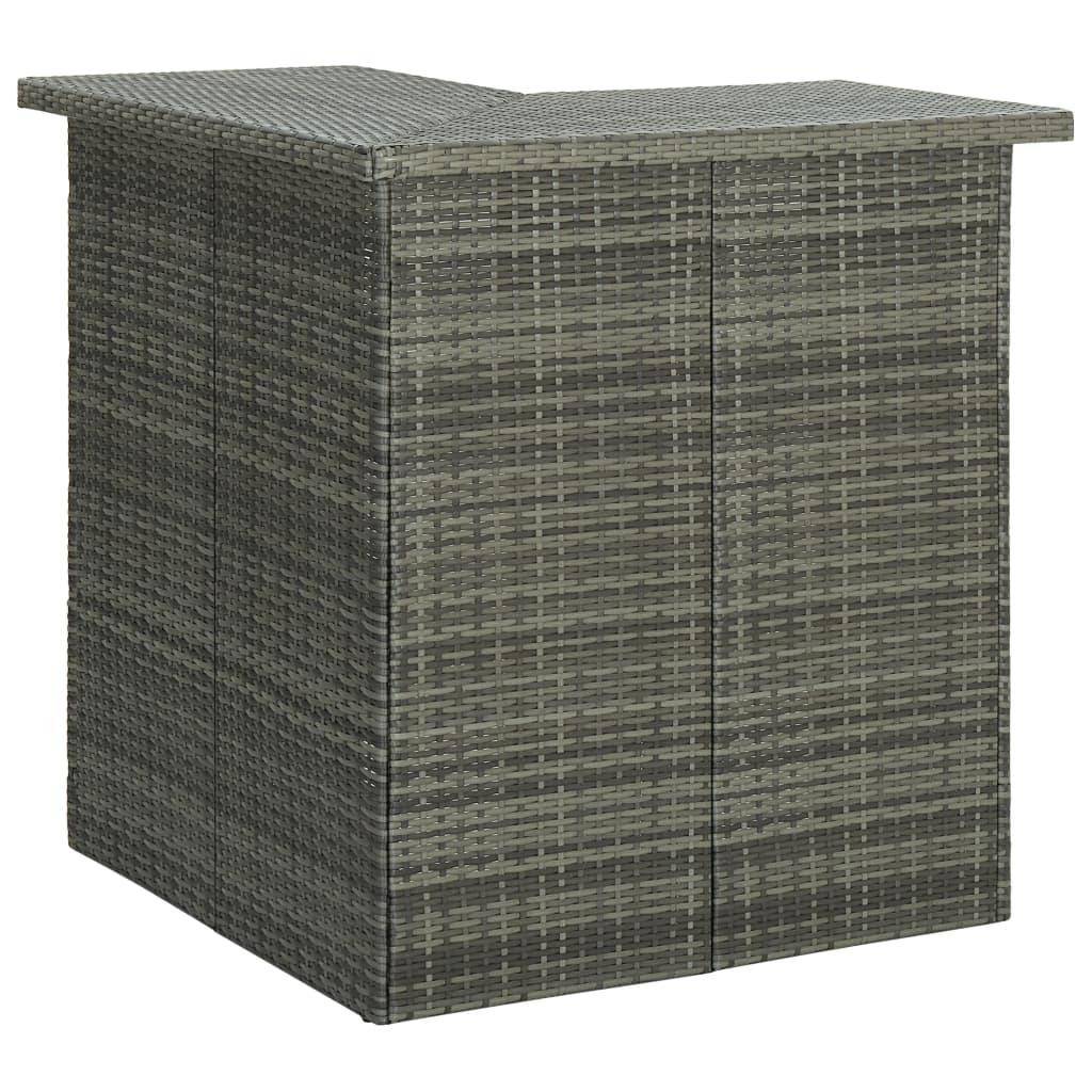 8-Tlg. Gartenbar-Set Mit Kissen Poly Rattan