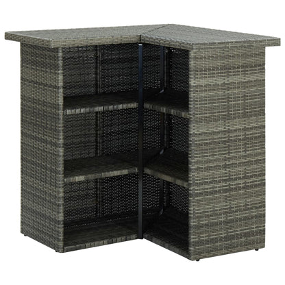 8-Tlg. Gartenbar-Set Mit Kissen Poly Rattan