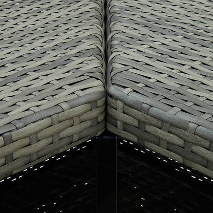 8-Tlg. Gartenbar-Set Mit Kissen Poly Rattan