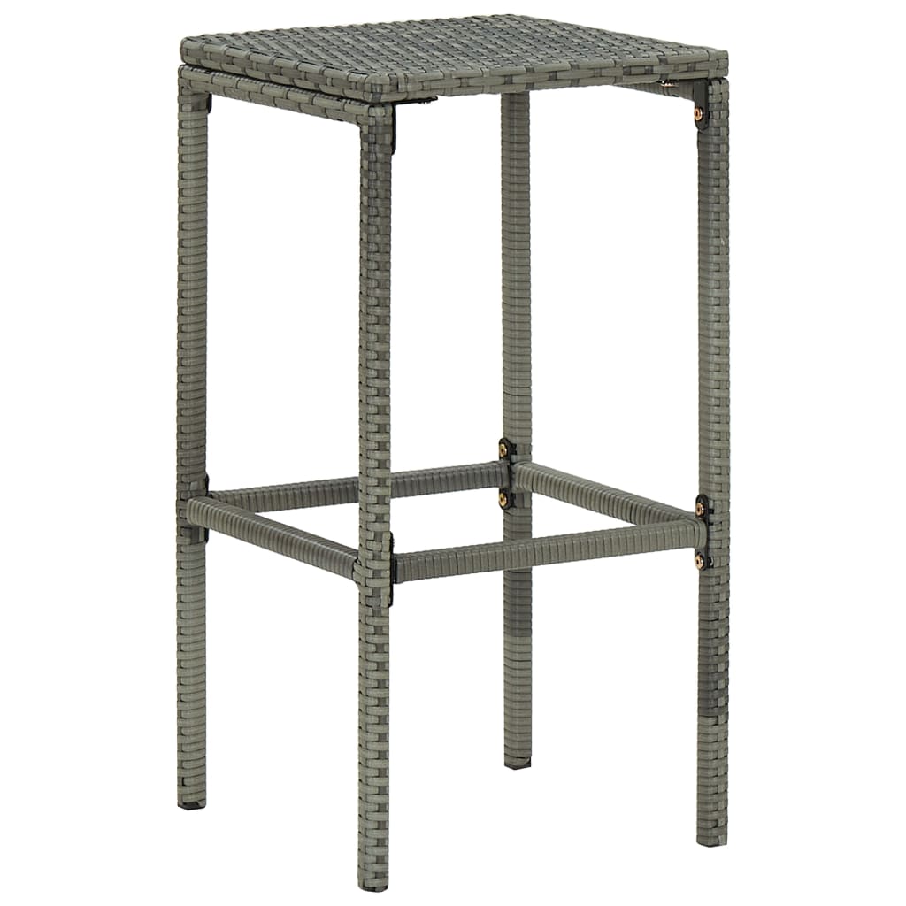 8-Tlg. Gartenbar-Set Mit Kissen Poly Rattan