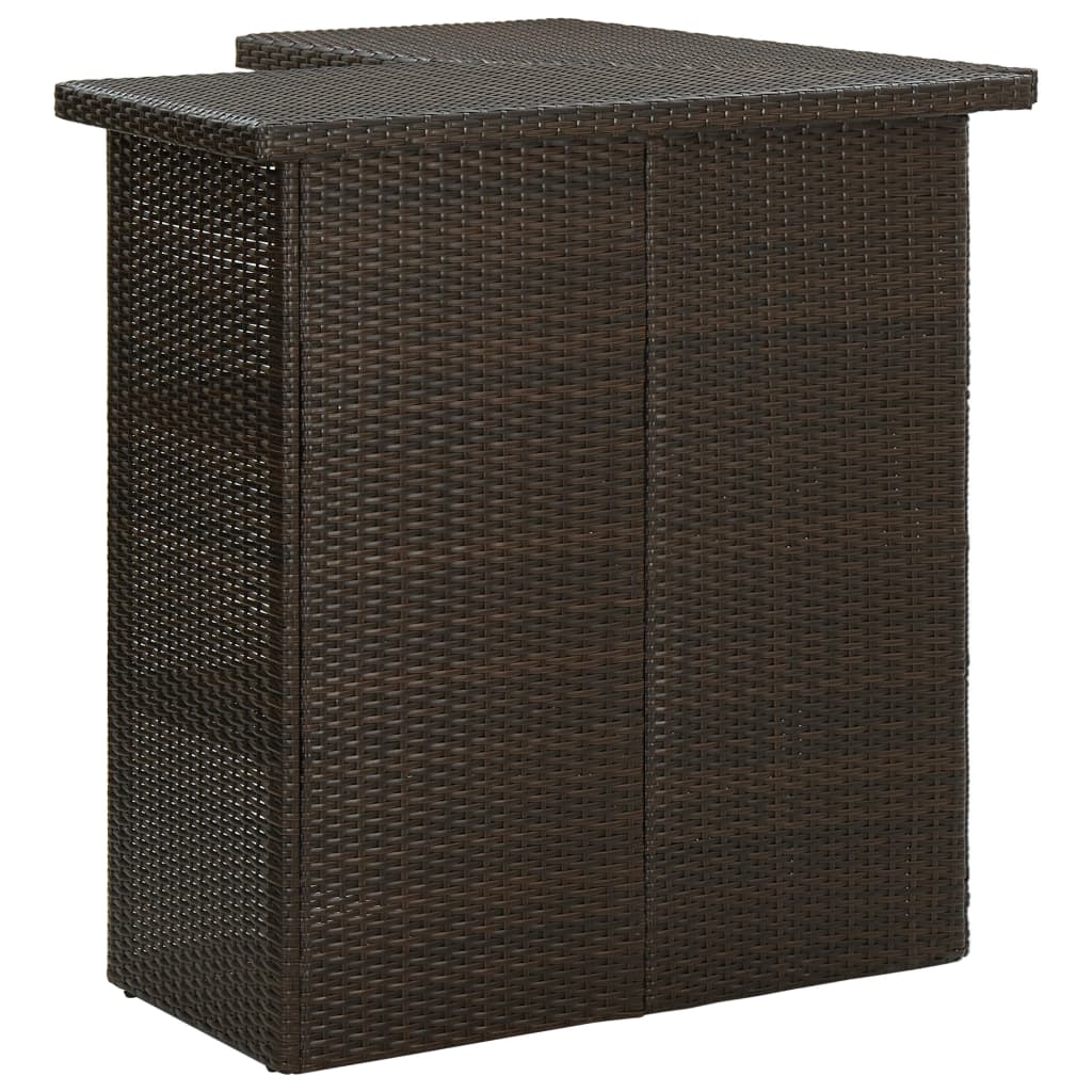 16-Tlg. Gartenbar-Set Mit Kissen Poly Rattan