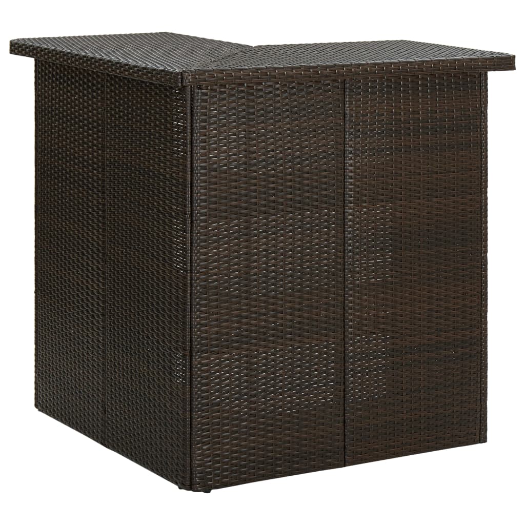 16-Tlg. Gartenbar-Set Mit Kissen Poly Rattan