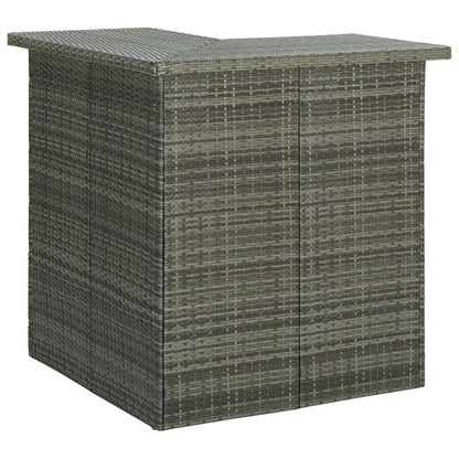16-Tlg. Gartenbar-Set Mit Kissen Poly Rattan