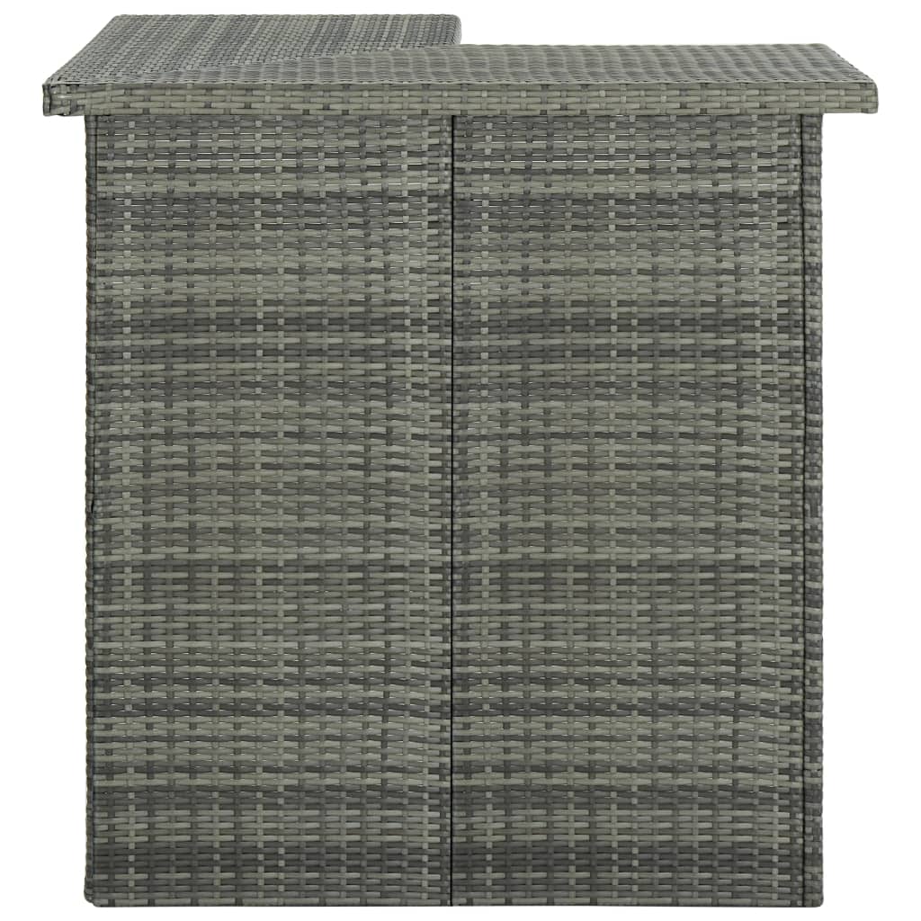 16-Tlg. Gartenbar-Set Mit Kissen Poly Rattan