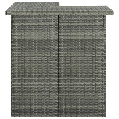 16-Tlg. Gartenbar-Set Mit Kissen Poly Rattan
