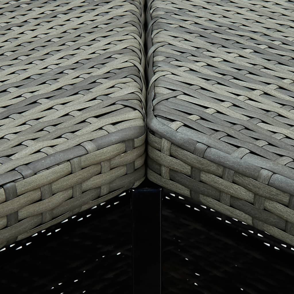 16-Tlg. Gartenbar-Set Mit Kissen Poly Rattan