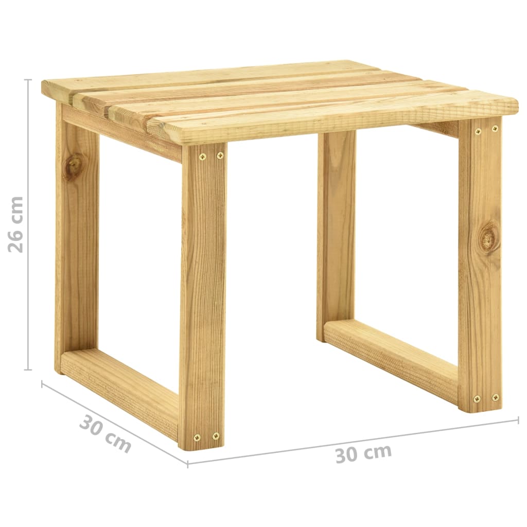 Garten-Sonnenliege Mit Tisch Und Auflage Kiefer Imprägniert