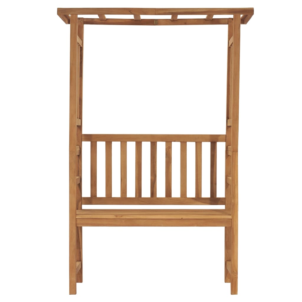 Gartenbank Mit Pergola 115 Cm Massivholz Teak Blau