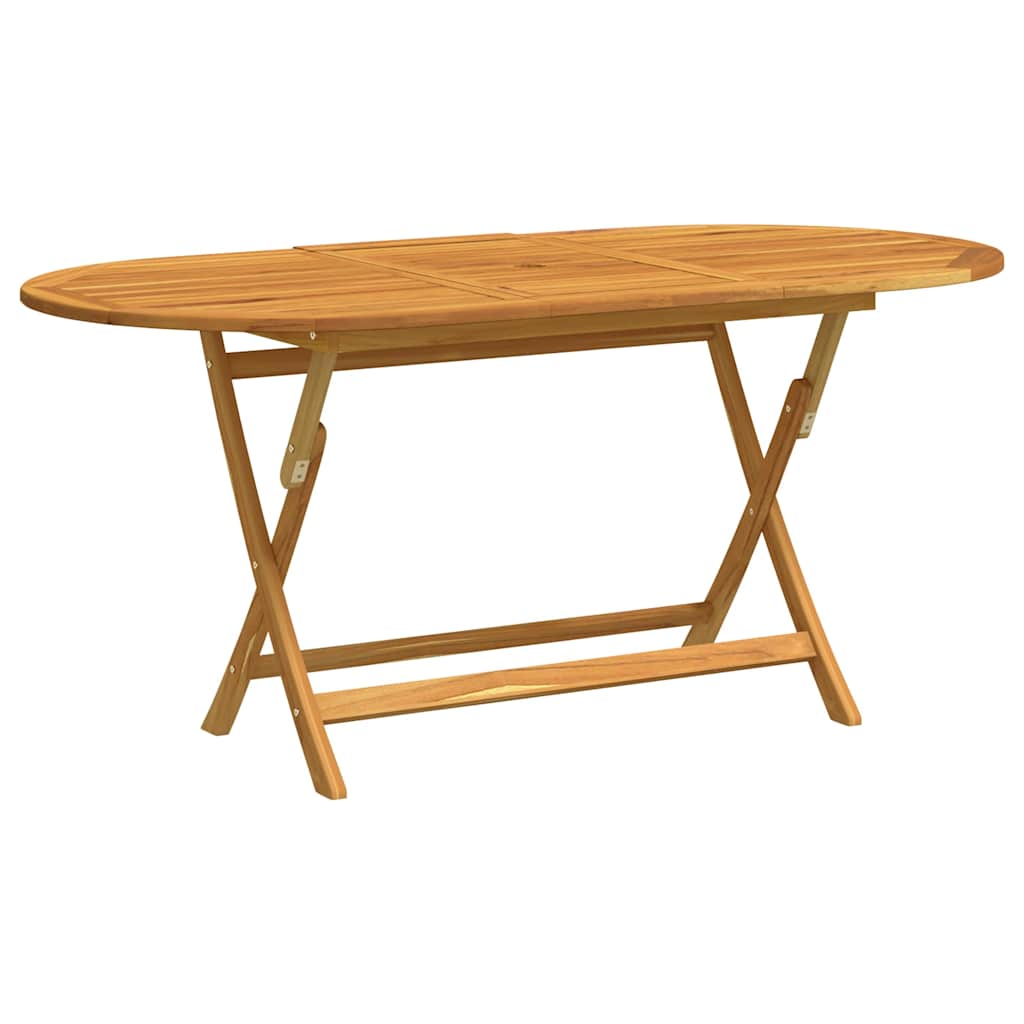 Klappbarer Gartentisch 160X85X75 Cm Massivholz Eukalyptus
