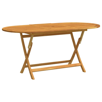 Klappbarer Gartentisch 160X85X75 Cm Massivholz Eukalyptus