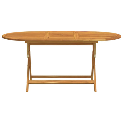 Klappbarer Gartentisch 160X85X75 Cm Massivholz Eukalyptus