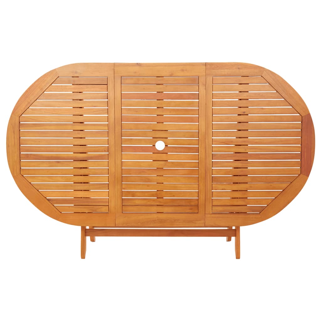 Klappbarer Gartentisch 160X85X75 Cm Massivholz Eukalyptus