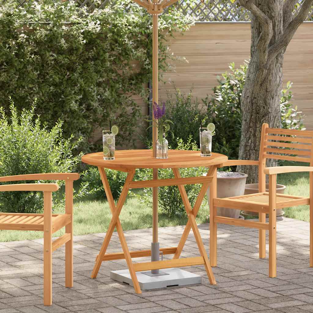 Klappbarer Gartentisch Ø60X75 Cm Massivholz Eukalyptus