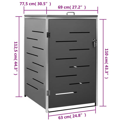 Mülltonnenbox Für 1 Tonne 69X77,5X112,5 Cm Edelstahl