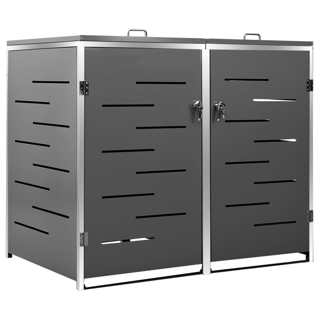 Mülltonnenbox Für 2 Tonnen 138X77,5X112,5 Cm Edelstahl