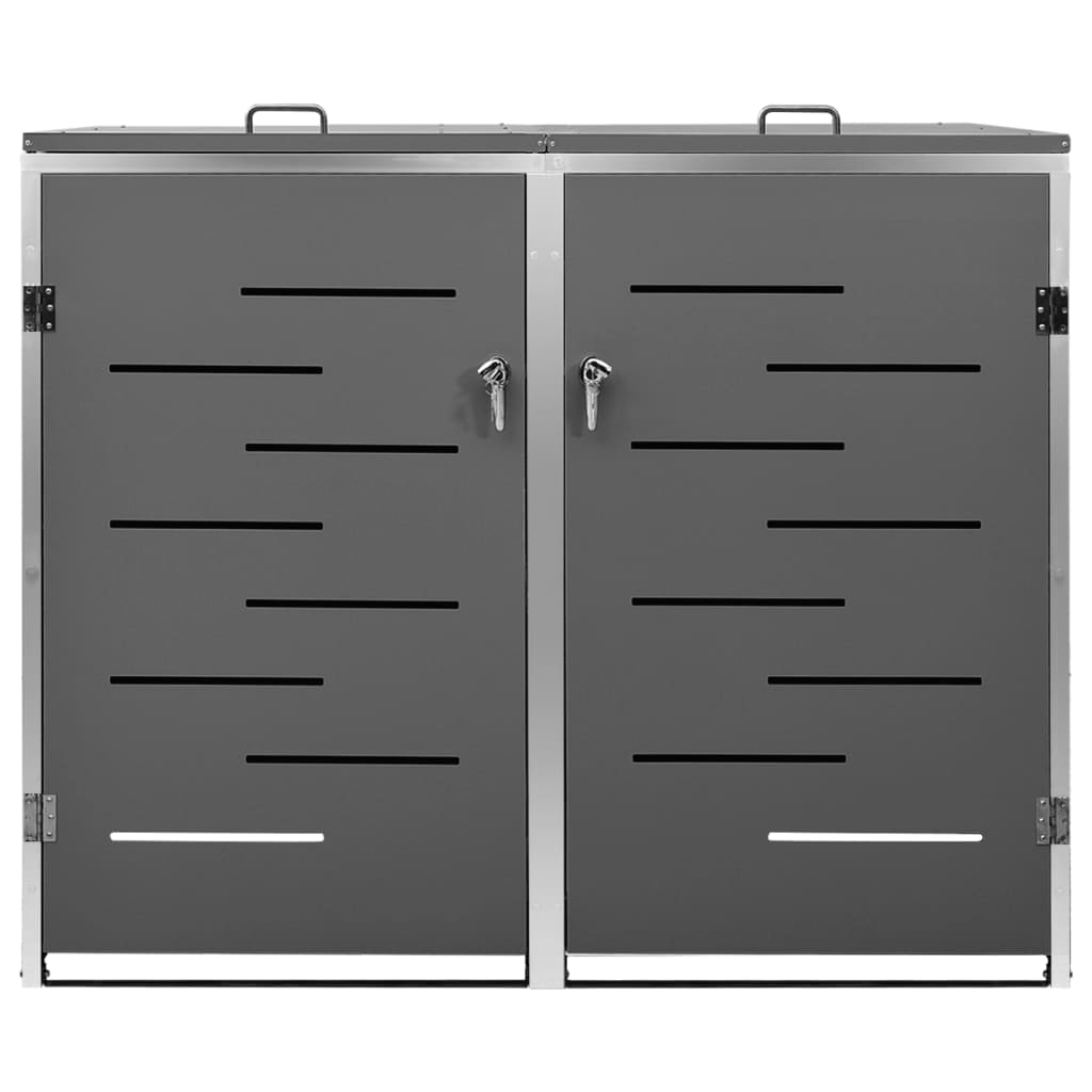 Mülltonnenbox Für 2 Tonnen 138X77,5X112,5 Cm Edelstahl