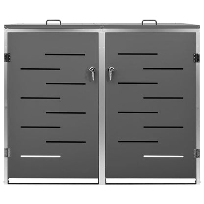 Mülltonnenbox Für 2 Tonnen 138X77,5X112,5 Cm Edelstahl
