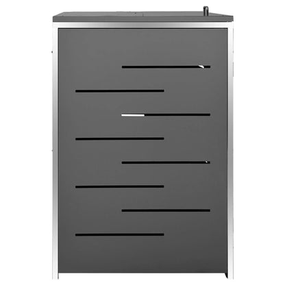 Mülltonnenbox Für 4 Tonnen 276,5X77,5X115,5 Cm Edelstahl