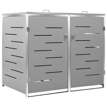 Mülltonnenbox Für 2 Tonnen 138X77,5X115,5 Cm Edelstahl