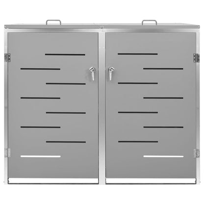 Mülltonnenbox Für 2 Tonnen 138X77,5X115,5 Cm Edelstahl