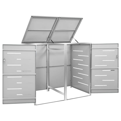 Mülltonnenbox Für 2 Tonnen 138X77,5X115,5 Cm Edelstahl