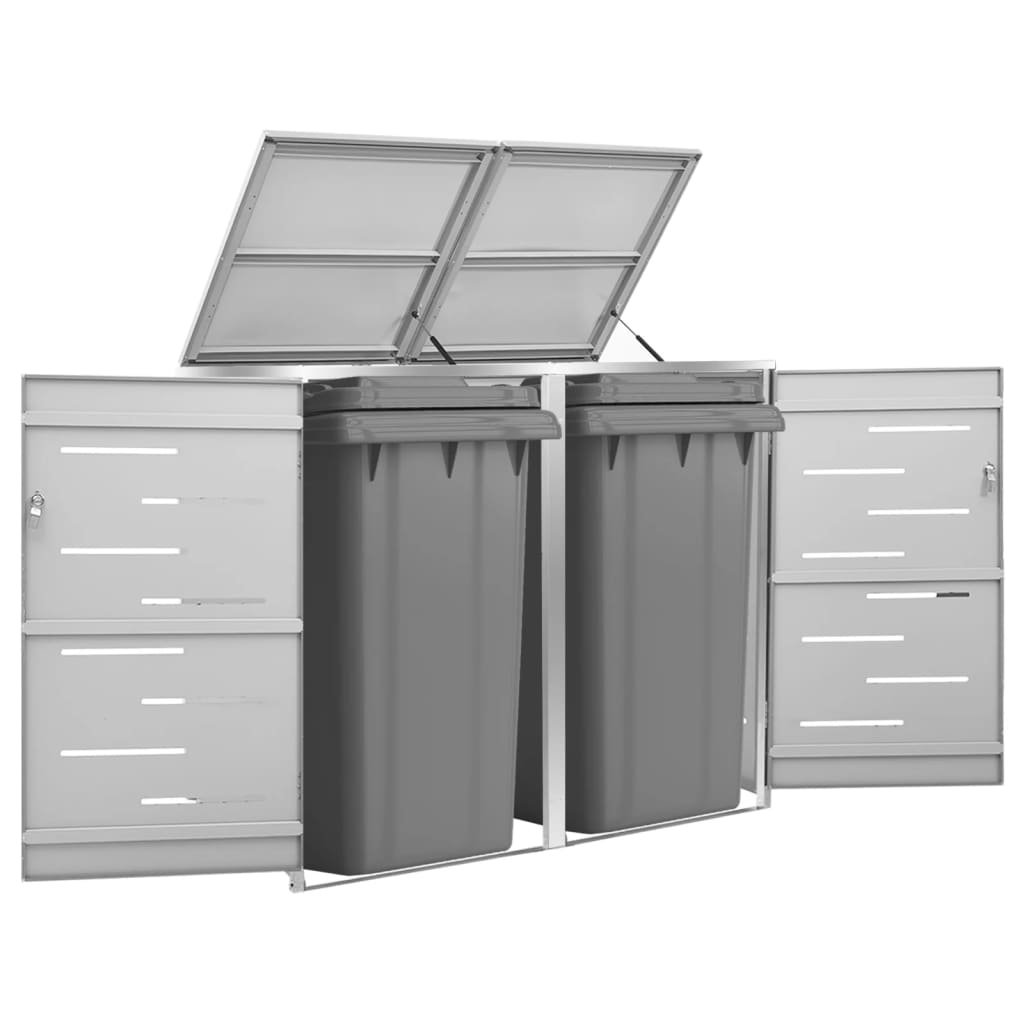 Mülltonnenbox Für 2 Tonnen 138X77,5X115,5 Cm Edelstahl