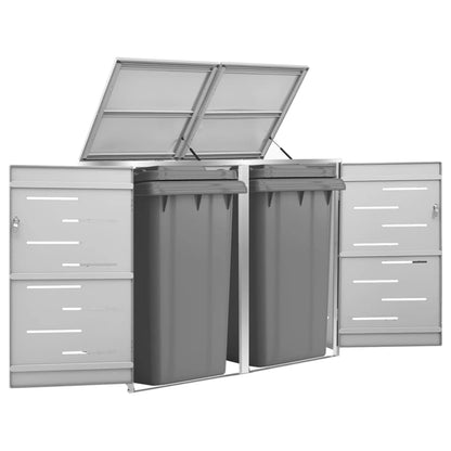 Mülltonnenbox Für 2 Tonnen 138X77,5X115,5 Cm Edelstahl