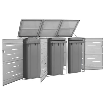 Mülltonnenbox Für 3 Tonnen 207X77,5X115 Cm Edelstahl