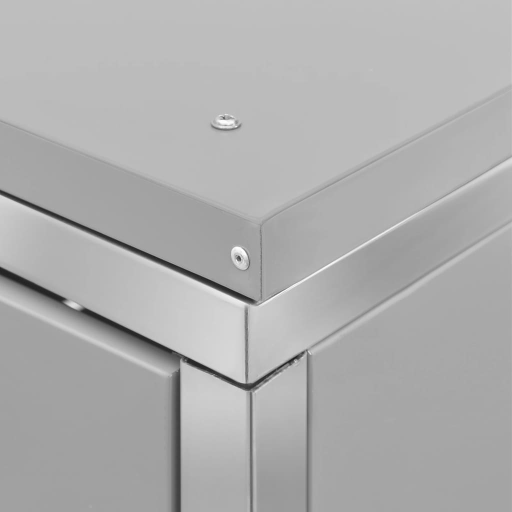 Mülltonnenbox Für 4 Tonnen 276,5X77,5X115,5 Cm Edelstahl
